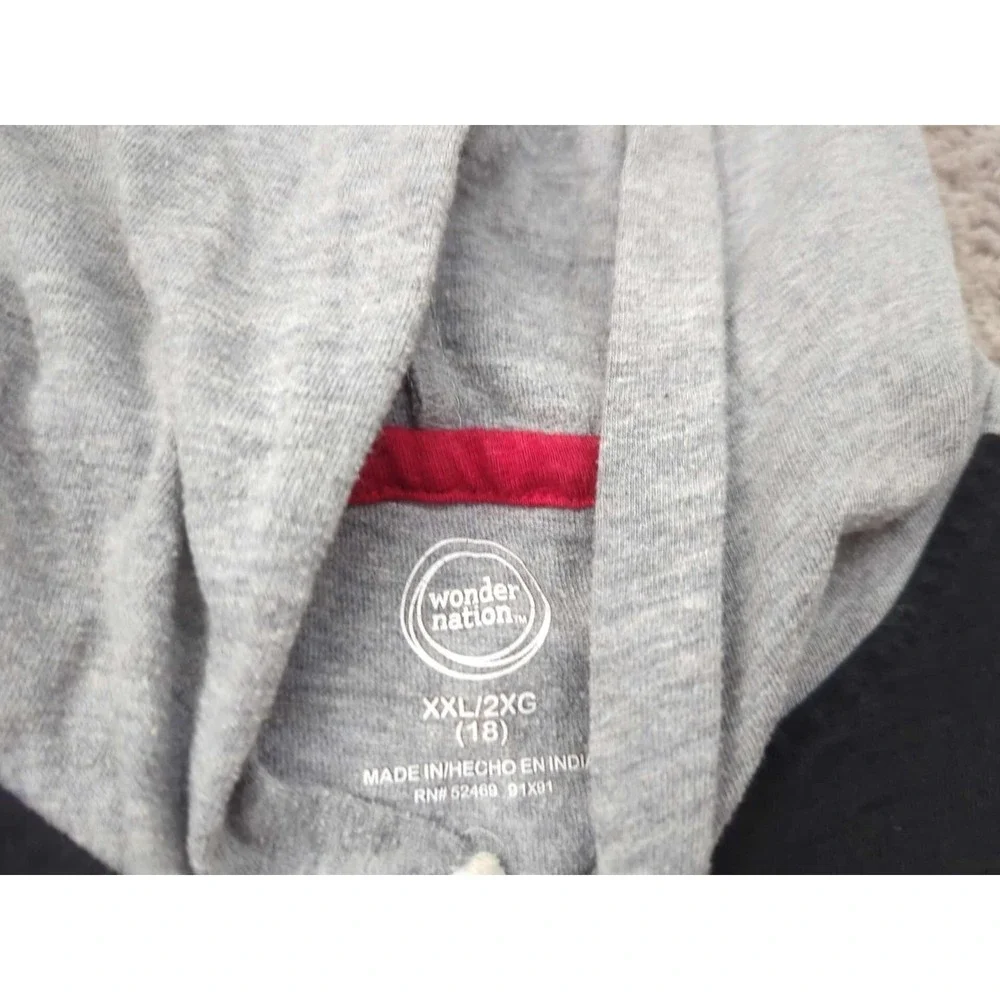 Wonder‎ Nation Hoodie Youth Boys XXL 18 Colorblock Long Sleeve 8 Embroidered